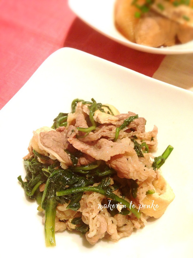 春菊大量消費！牛肉と春菊のすき焼き風煮の画像