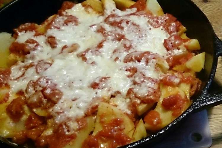 フライパンで簡単ポテトとトマトの重ね焼き レシピ 作り方 By アップルル クックパッド 簡単おいしいみんなのレシピが360万品