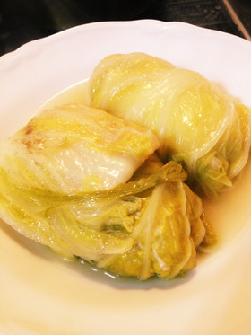 ダイエット夕食25日目ロール白菜