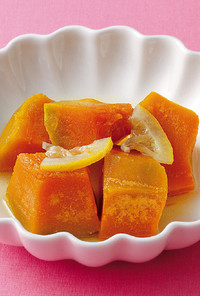かぼちゃとレモンのレンジ煮