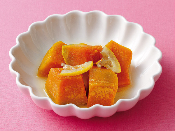 かぼちゃとレモンのレンジ煮