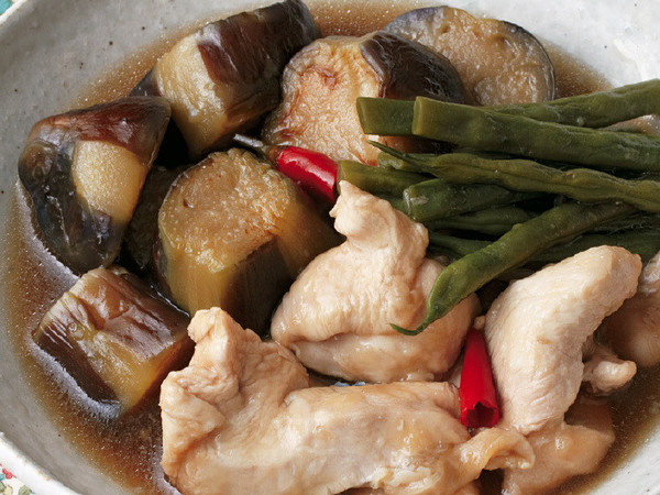 鶏胸肉となすの南蛮煮