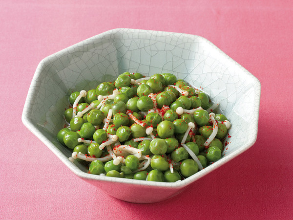 グリーンピースの中華風煮びたし