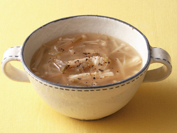 えのきとザー菜の中華風スープ