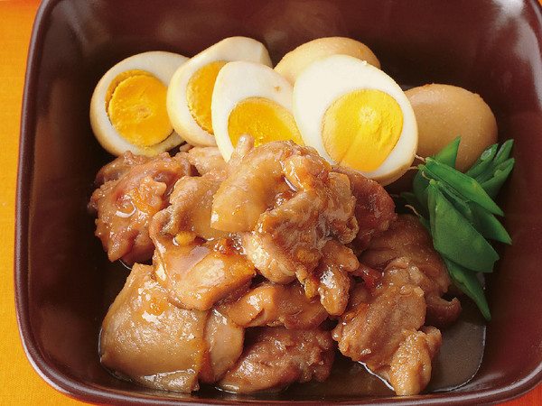 鶏肉とゆで卵の和風マーマレード煮