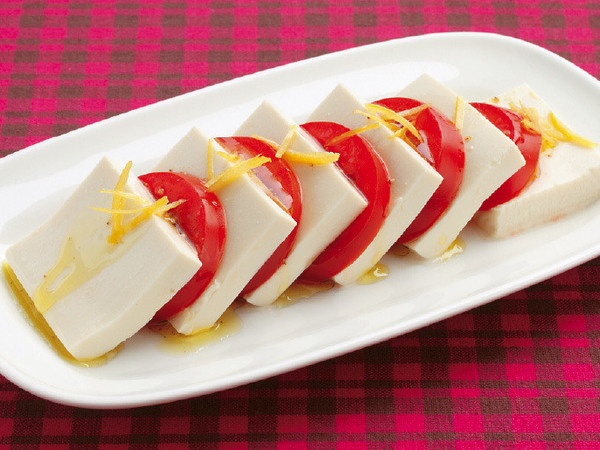 豆腐のカプレーゼ レモン風味