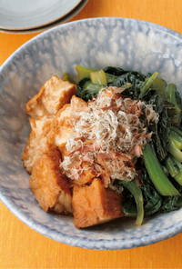 小松菜と厚揚げの和風炒め煮