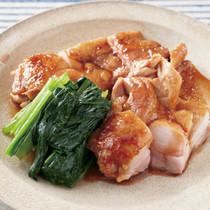 鶏と小松菜の照り焼き