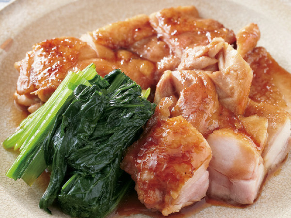 鶏と小松菜の照り焼き