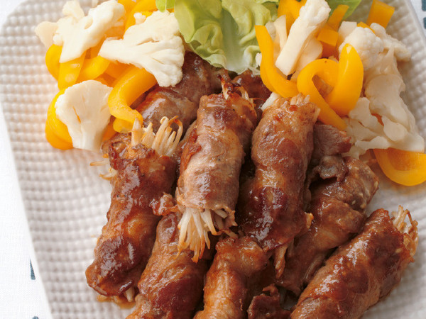 肉巻きもやしのマヨしょうゆソテー