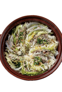 白菜とひき肉の中華風蒸し鍋