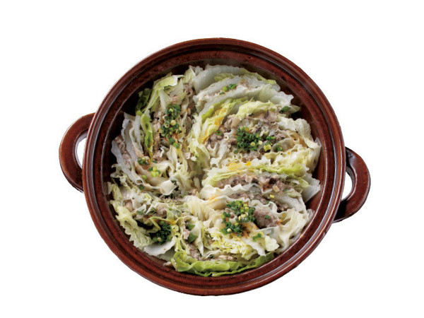 白菜とひき肉の中華風蒸し鍋