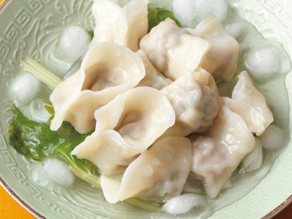 セロリ入り冷やし水餃子