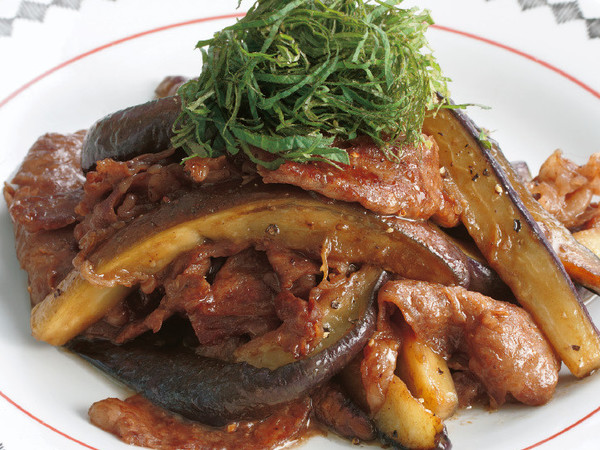 なすと牛肉のソース炒め