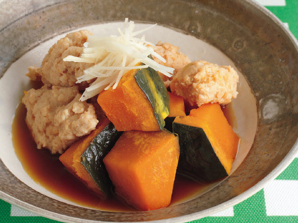 かぼちゃと鶏だんごの煮もの