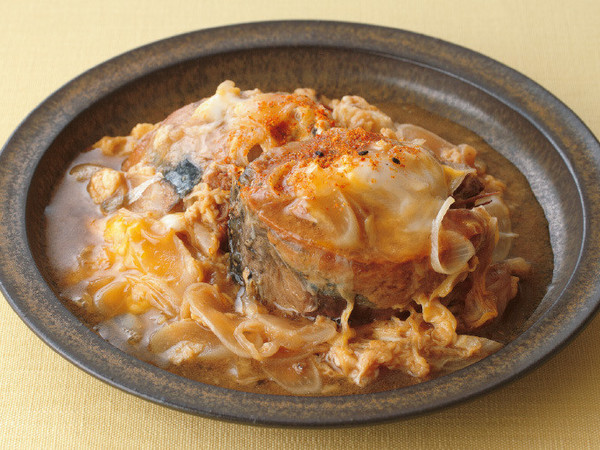 さばみそ缶の卵とじ