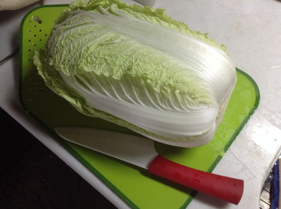 お鍋用！白菜の切り方の画像