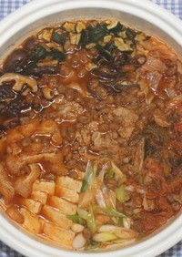 韓国料理☆乾燥納豆でチョングッチャン鍋