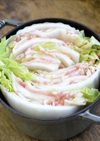 白菜“新はやぶさ”と豚肉のミルフィーユ鍋
