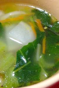 カブと小松菜の中華スープ