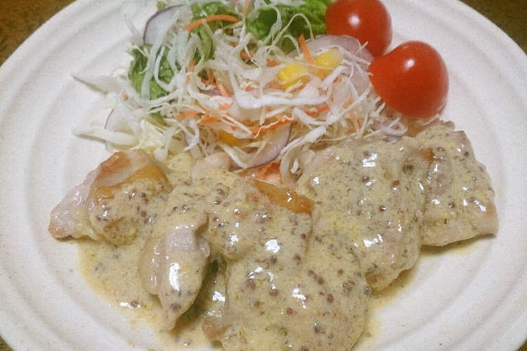 チキンソテー 豆乳マスタードソース レシピ 作り方 By モーリー食堂 クックパッド 簡単おいしいみんなのレシピが352万品
