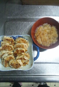２月２３日晩飯【鶏ひきのミニハンバーグ】
