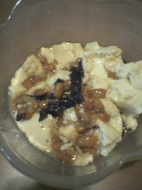 ガリ納豆・お豆腐と一緒に