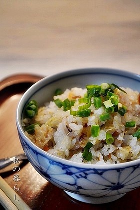 鯵の干物入り炊き込みご飯