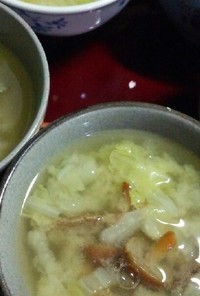 クリタケと白菜の味噌汁