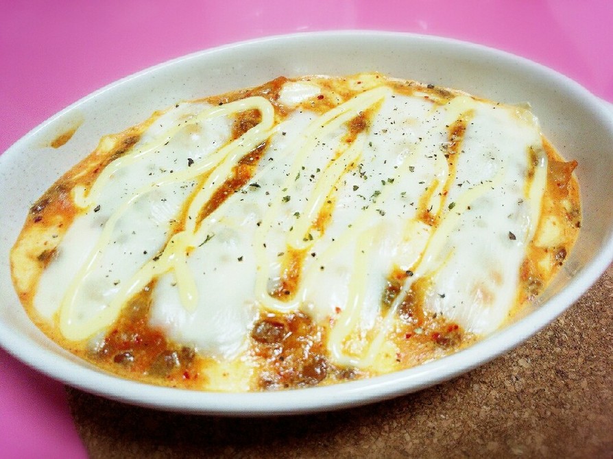 ダイエット★納豆キムチーズ豆腐グラタンの画像