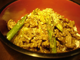冷蔵庫のお掃除に牛ミンチ丼