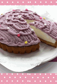 ほっこり♡紫芋のモンブランタルト風ケーキ