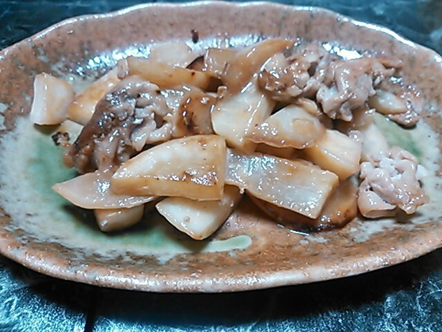 豚肉とカブのオイマヨ炒めの画像