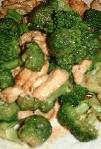 生姜みそレシピ①ブロッコリーと鶏肉の炒め物