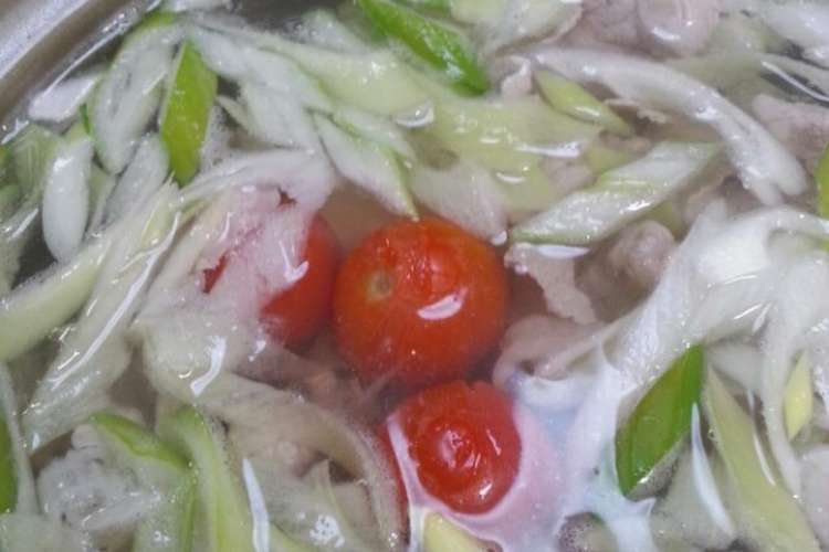 ミニトマトで豚しゃぶお鍋 レシピ 作り方 By Tamo33 クックパッド 簡単おいしいみんなのレシピが360万品