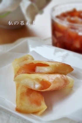 簡単!餅入りりんごジャムのホットパイ
