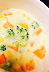 【離乳食】野菜たっぷりコーンスープ