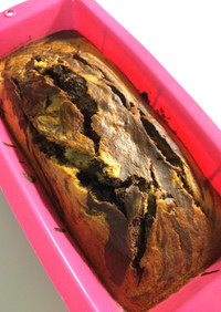 バナナチョコマーブルパウンドケーキ。