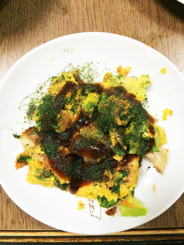 小松菜とにんじんのお好み焼きの画像