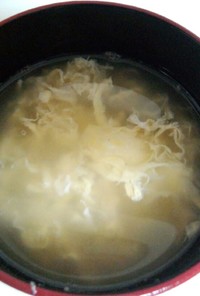 国産たまねぎスープでふわふわタマゴスープ