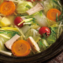 塩スープの野菜なべ