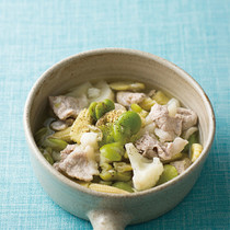 カリフラワーとヤングコーンの中華スープ