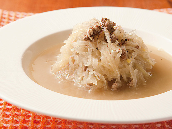 玉ねぎと牛ひき肉のスープ煮