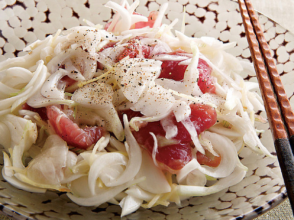 かつおと玉ねぎの手ごねあえ