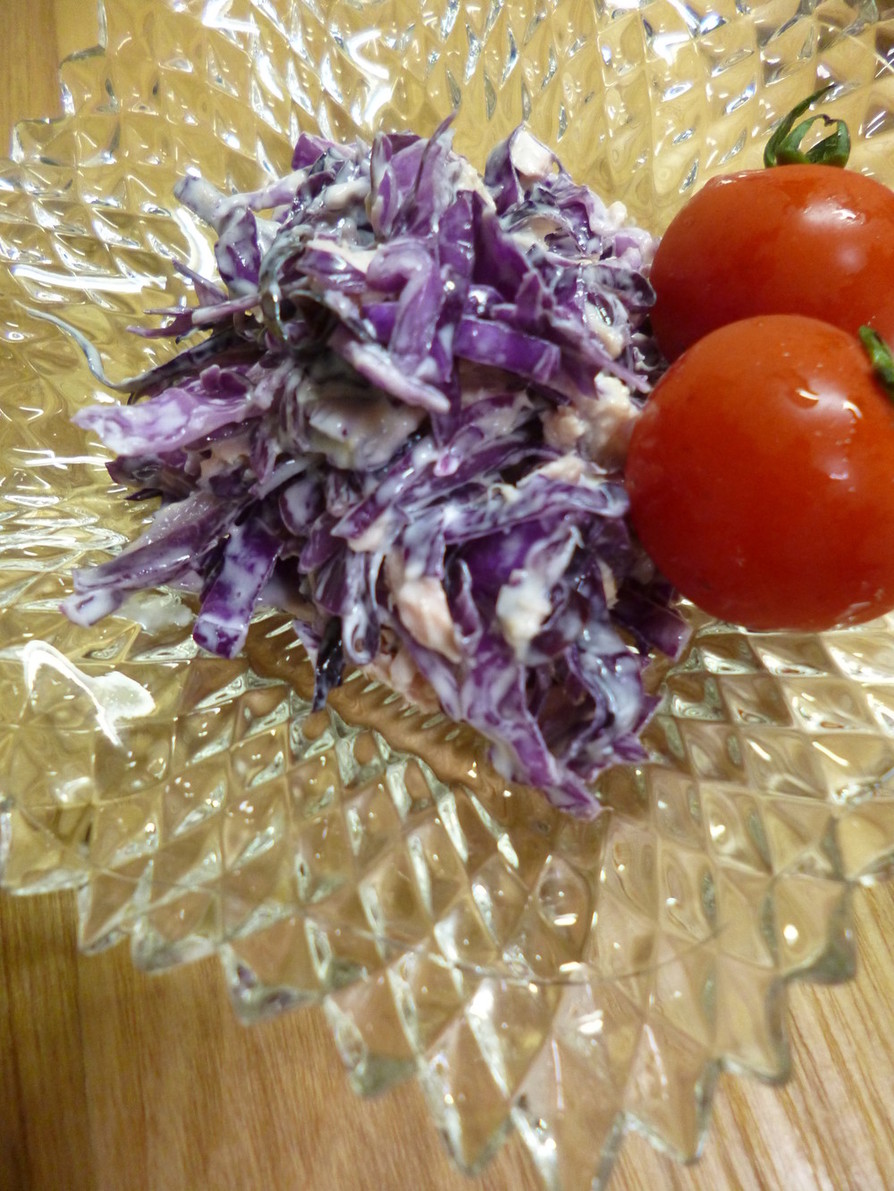 紫キャベツとツナのサラダの画像
