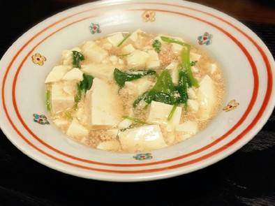 豆腐と明太子の和風あんかけスープの写真