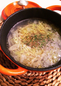 生姜＋ネギ＋白菜シャキトロポカポカスープ