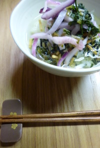 お茶漬け(日野菜の漬け物)