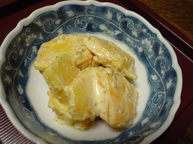 柿の胡麻マヨ和えの写真