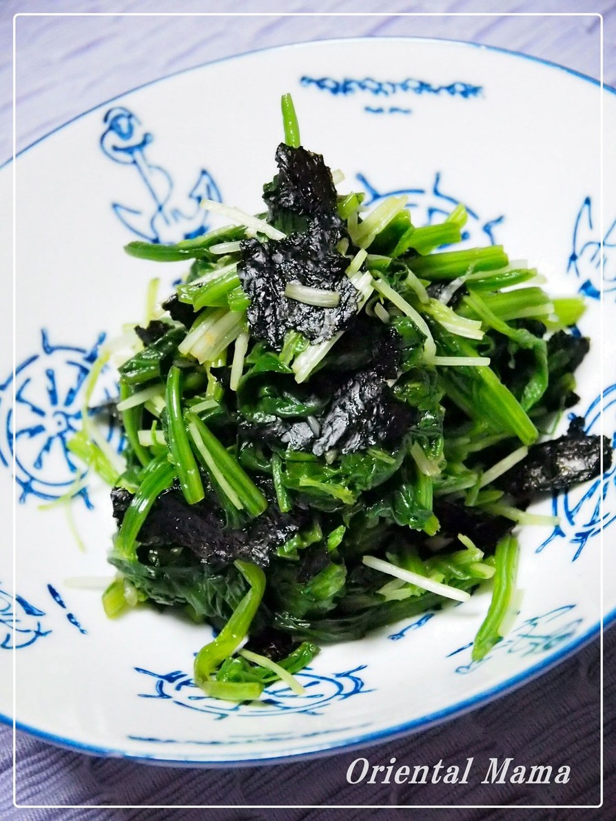 埼玉産直！ほうれん草と水菜の海苔和えの画像